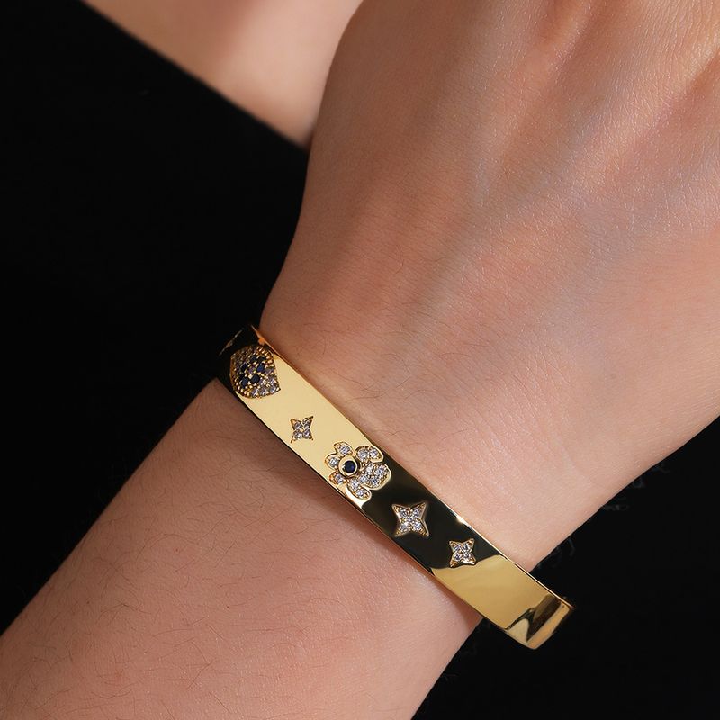 Ny højkvalitets luksus zirkon krystallegering armbånd armbånd stjernebesat Devil Eye dame armbånd_voghion.com