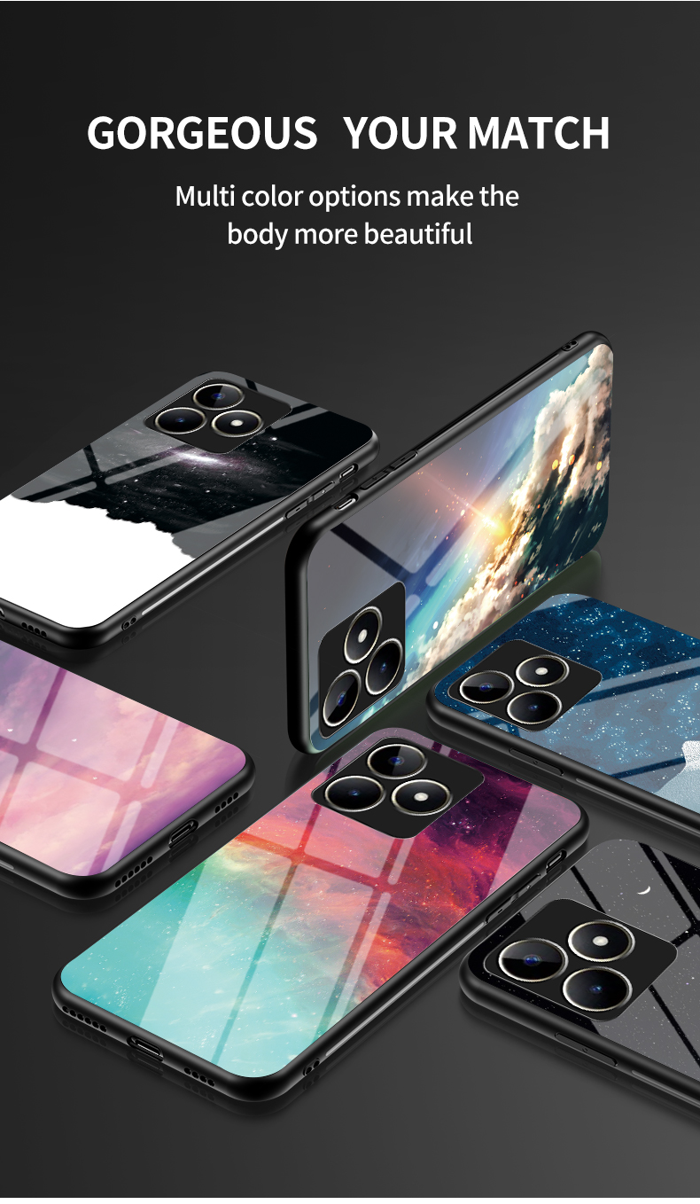 For RealmeC53 Case ZROTEVE Starry Tempered Glass Cover For OPPO Realme C55 C35 C33 C31 C30 C30s RealmeC55 RealmeC35_voghion.com