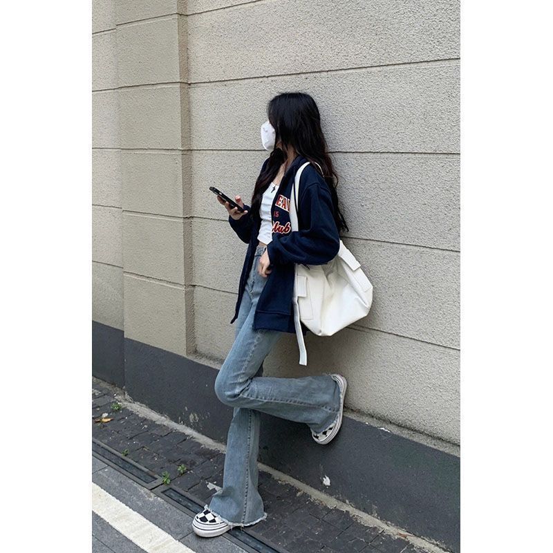 Americký styl krátkých a lehce rozšířených kalhot s třásněmi, džíny, nová jarní kolekce 2023, kalhoty pro ženy_voghion.com