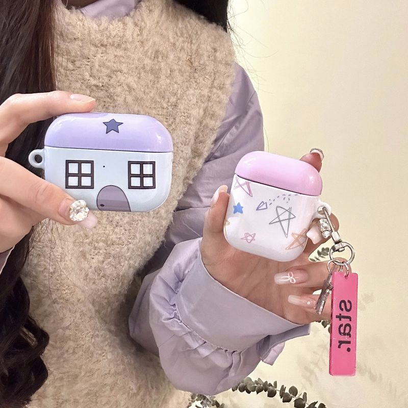 Japonês e coreano bonito desenho animado aplicável AirPods3 geração capa protetora 1/2 capa de fone de ouvido sem fio Bluetooth Feilin Pro2_voghion.com