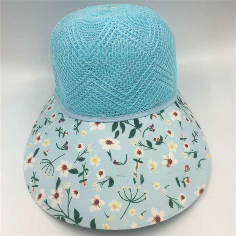 Ombrellone estivo da donna in paglia lavorata a maglia, per spiaggia, all'aperto, equitazione, con grande lato a lingua d'anatra, protezione UV_voghion.com