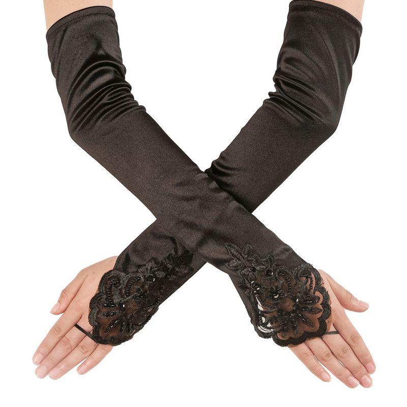 Maskenball der 1920er Jahre, Damen, Gatsby, Schwarz, Rot, Weiß, Handschuhe, Hochzeitskleid, Kopfbedeckung, passend_voghion.com