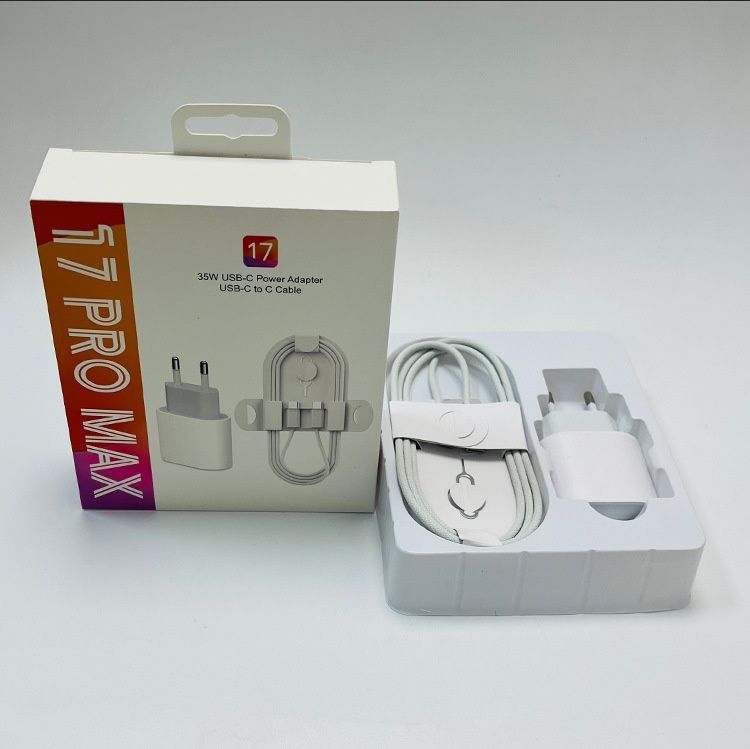 Kompatibel mit iPhone 15 Ladegerät Dual C-Apple 16-adriges geflochtenes Set EU-Standard-Schnellladekabel_voghion.com