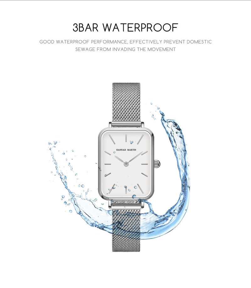 Movement Light Luxury Square Plate Waterproof Watch Casual Small Square Watch Ladies_voghion.com