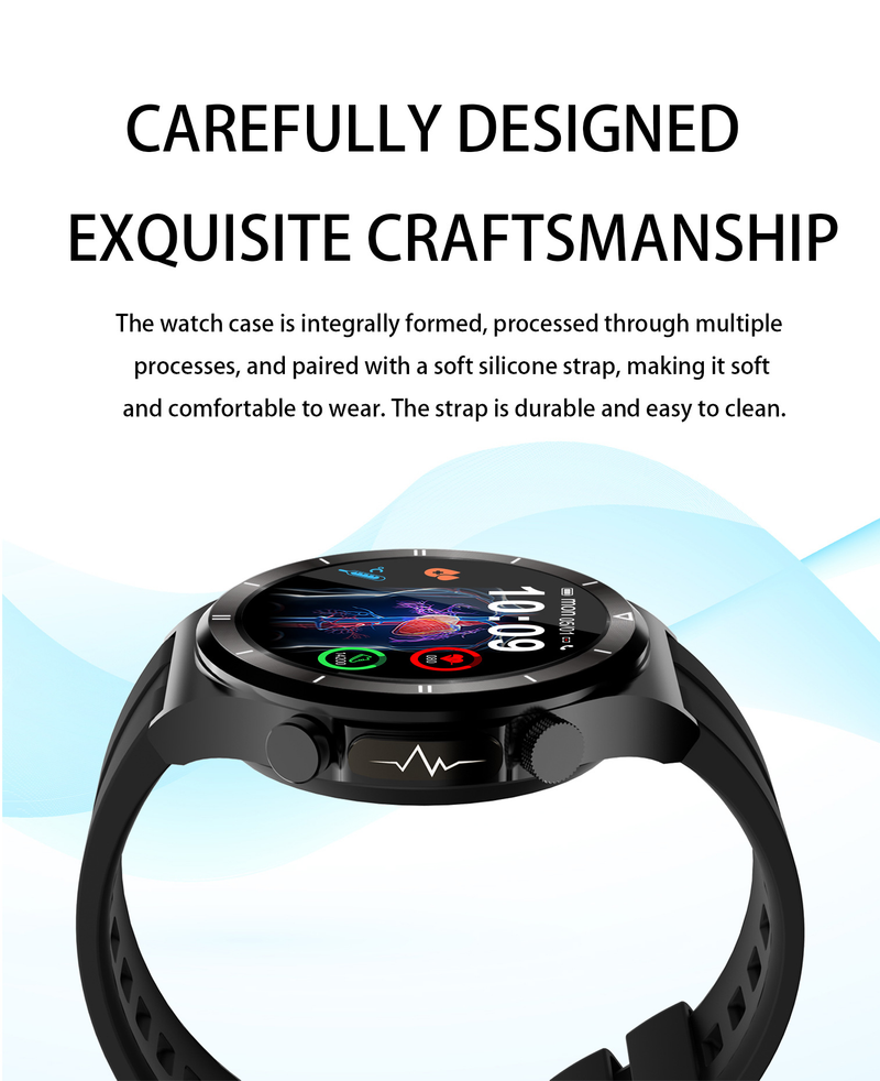 Smartwatch T30 da 1,39 pollici Chiamata Bluetooth Frequenza cardiaca ECG_voghion.com