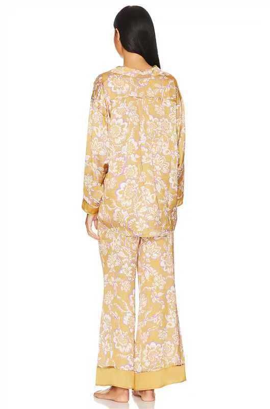 Women's Sleepwears Silk Satin Printed Home Clothes Suit Home Clothes Suit_voghion.com