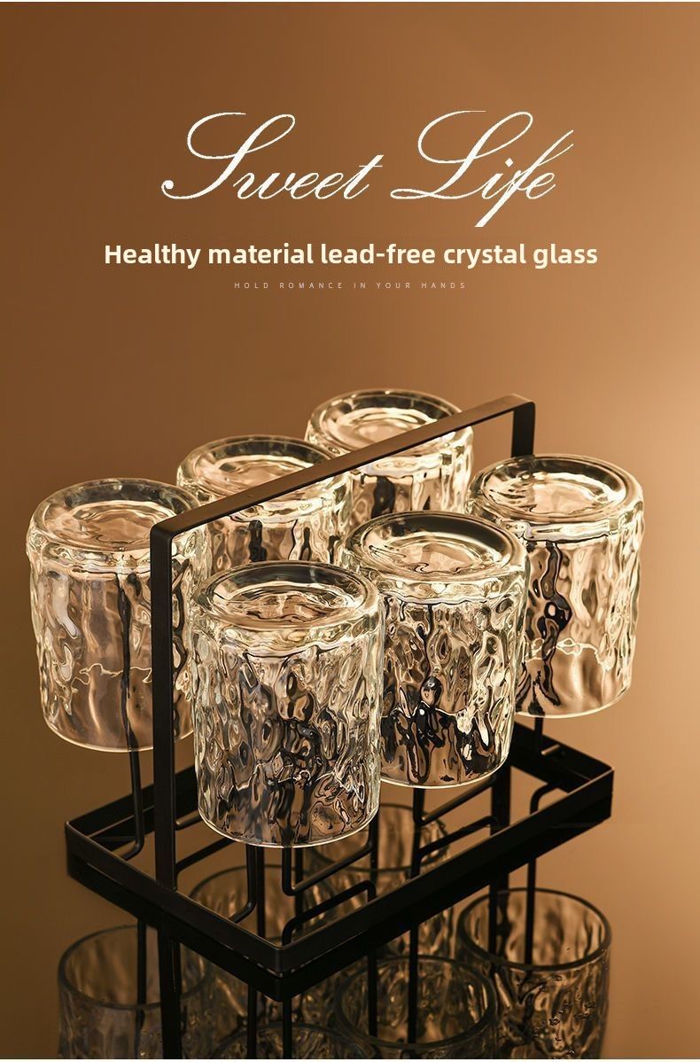 Japanese Style Glacier Whiskey Beer Home High-Value Light Luxury Cup Liquor Drinking Glass_voghion.com