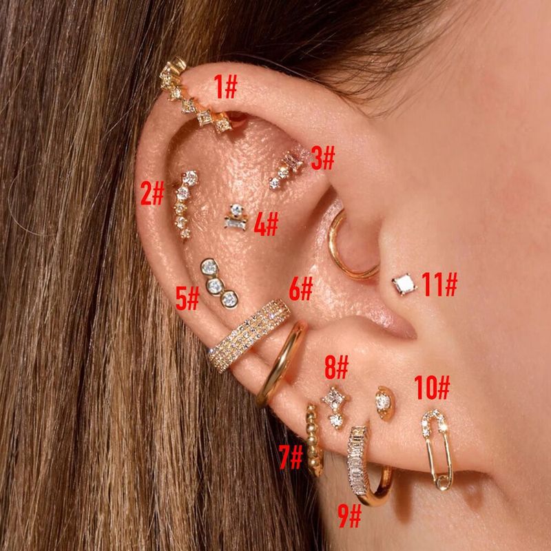 Unisex popolare zircone piercing osso orecchio unghie temperamento femminile nessun piercing all'orecchio clip orecchio vite orecchini a sfera_voghion.com