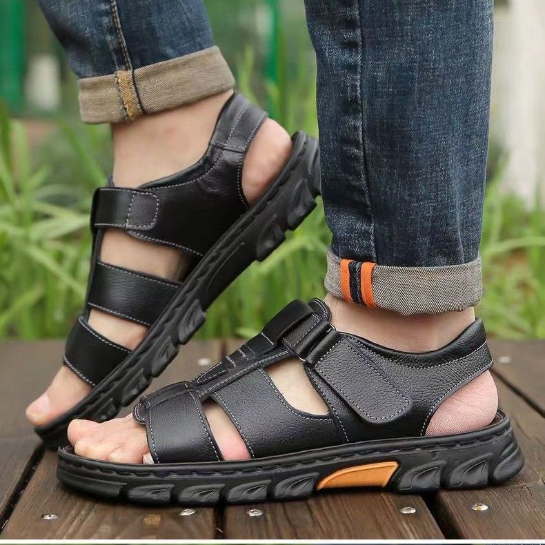 Plus Size Breathable Versatile Beach Thick Sole Non-Slip Summer Men's New Casual Open-Toe Outdoor Sandals_voghion.com
