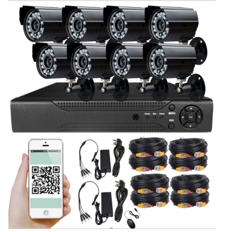 HD Nachtzicht AHD DVR Kit Bekabelde Set Surveillance Recorder Waterdichte Bullet Camera_voghion.com