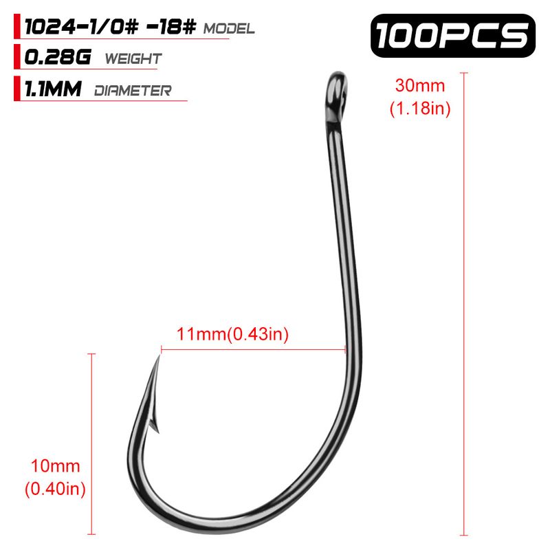 Marke PRO BEROS Angelausrüstung Stacheldraht Maruyo 100 Stück/Packung Groß High Carbon Stahl Einzelhaken_voghion.com
