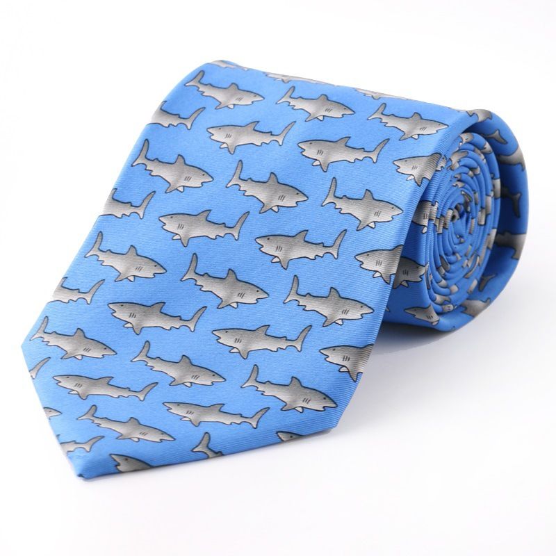Fashion Creative Polyester 10cm Printed Wide Animal Theme Professional Tie_voghion.com