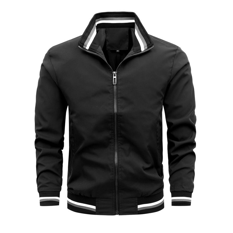 Spring And Autumn New Business Casual Jacket Zipper Trend Side Seam Pocket Youth Jacket Men_voghion.com