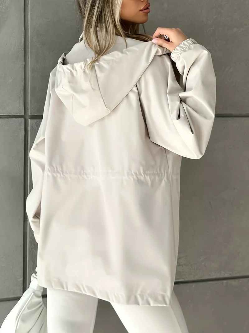 2025 Women's Autumn New Waterproof Jacket Slim Fit Trench Coat Windproof Parka_voghion.com