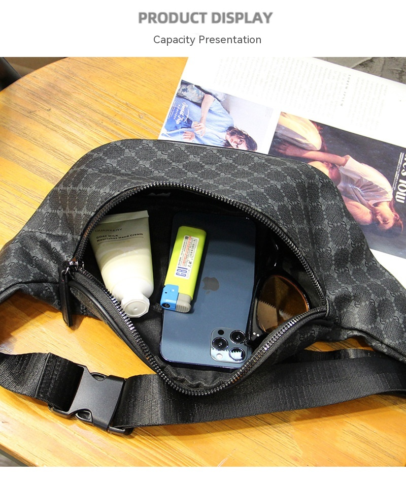 Uusi ruudullinen Rinta Urheilu Pyöräily Puhelin Vyötärö Korean Edition miesten olkapäälle rento muoti Crossbody laukku_voghion.com