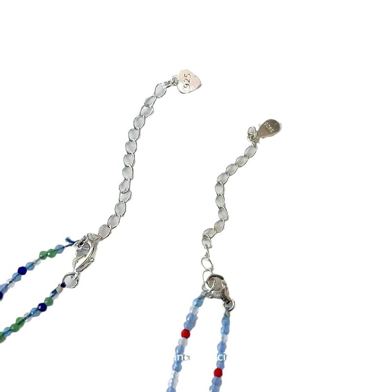 Xiaomi Beads Colorful Heart Necklace For Women Summer High-end Design Sense Niche Accessories Forest Style Crystal_voghion.com