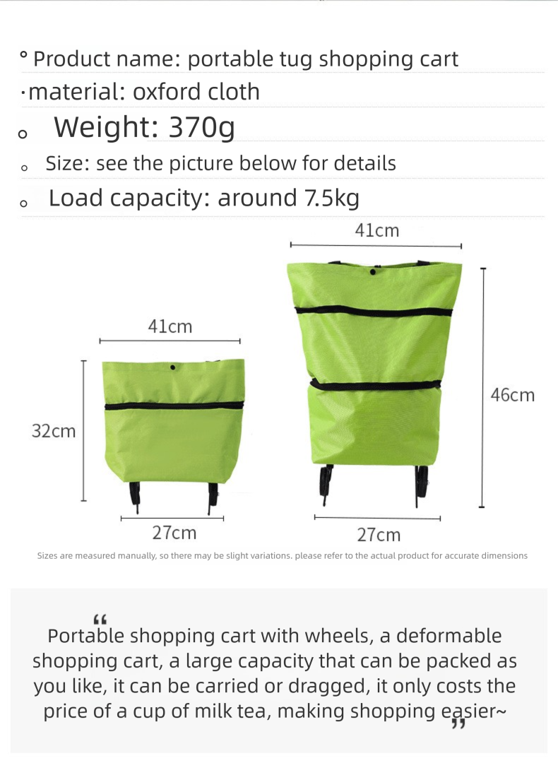 Tragbarer, faltbarer Einkaufswagen, leicht, mit Rädern, für den Heimgebrauch, Paketabholung, Handwagen, kleiner Trolley_voghion.com