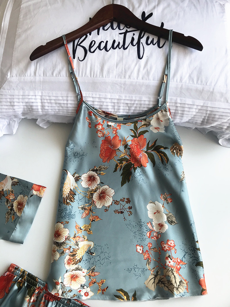 Vêtements de maison Sexy pour femmes, ensemble deux pièces, pyjama en dentelle confortable, ensemble trois pièces pour femmes_voghion.com
