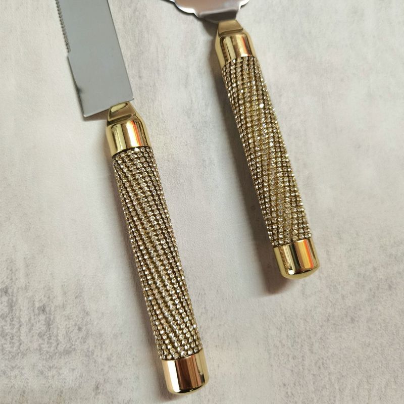 Bestick Diamond Cake Knife Set Bröllop Tårta Kniv Bakverktyg Present Souvenir_voghion.com