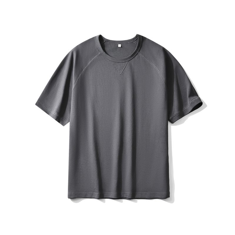2025d Dengjue New Live Twill, T-shirt da uomo a maniche corte, in cotone bifacciale, color cachi, raglan_voghion.com