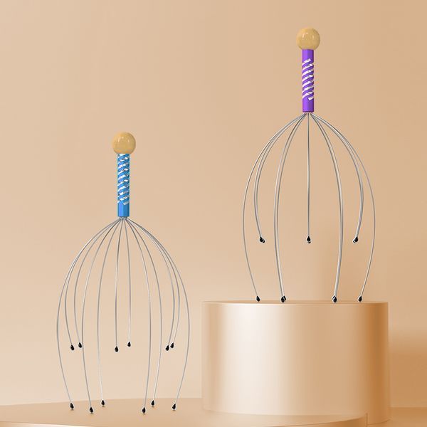 1pc Silver Octopus Head Massager For Massaging And Scratching Head; Soul Extractor; For Scratching Back And Scalp_voghion.com
