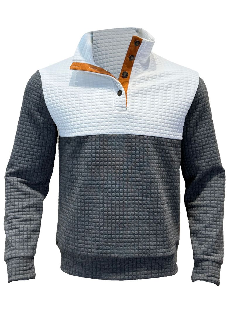 Heren casual kleurblok polyester hoodie met rits, lichtgewicht outdoor sportkleding voor alle seizoenen_voghion.com