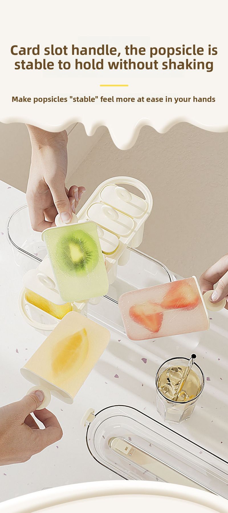 Ice Cream Mold Ice Cream Popsicle Popsicle Ice Cream Abrasive Food Grade Household Silicone Easy Demoulding Homemade Popsicle Box_voghion.com