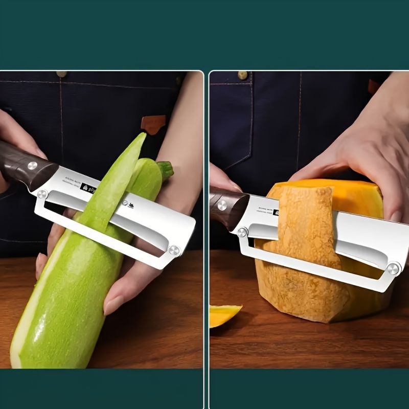 Schäler Aus Edelstahl Mit Holzgriff Zum Schälen Und Schneiden Von Obst Und Gemüse | Langlebiger Und Reibungsloser Betrieb_voghion.com