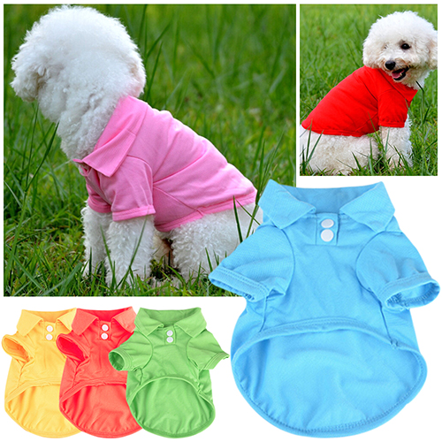 Cute Pet Puppy Shirt Small Dog Cat Pet Clothes Costume Apparel T-Shirt_voghion.com