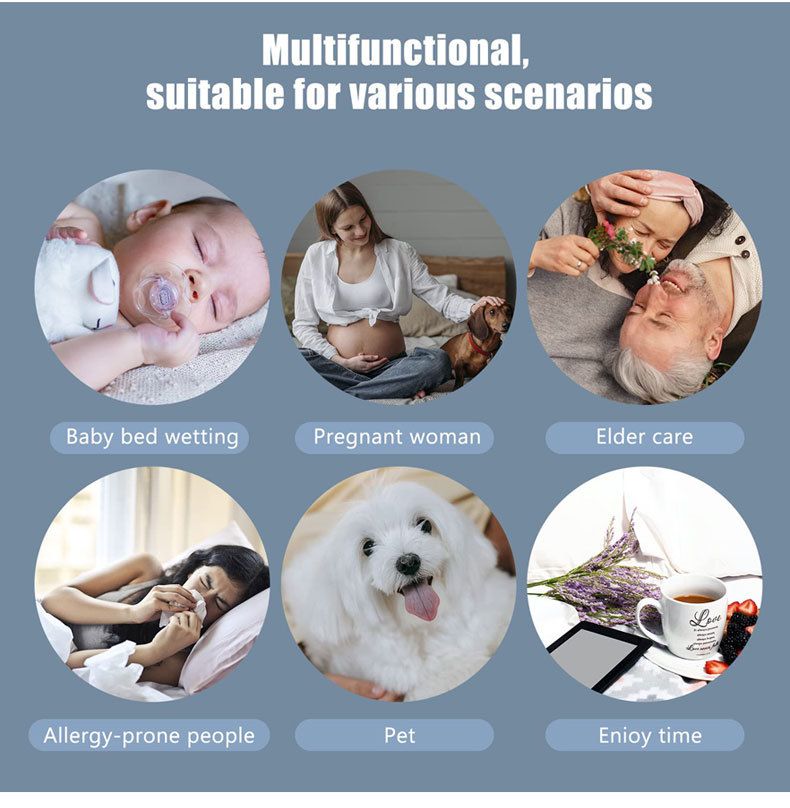 Wasserdichter Matratzenbezug mit 6-seitigem Reißverschluss – Hochwertiger Baumwollfrotteebezug mit staubdichtem und hypoallergenem Schutz_voghion.com