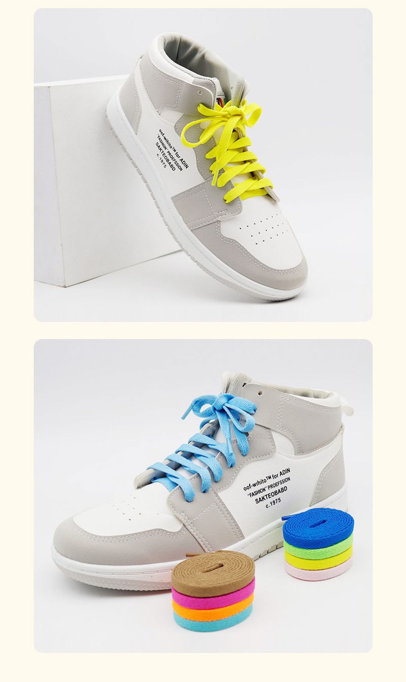 LACES Classic Tutto piatto fine floreale ispessito tinta unita maglia con tela scarpa corda scarpa_voghion.com