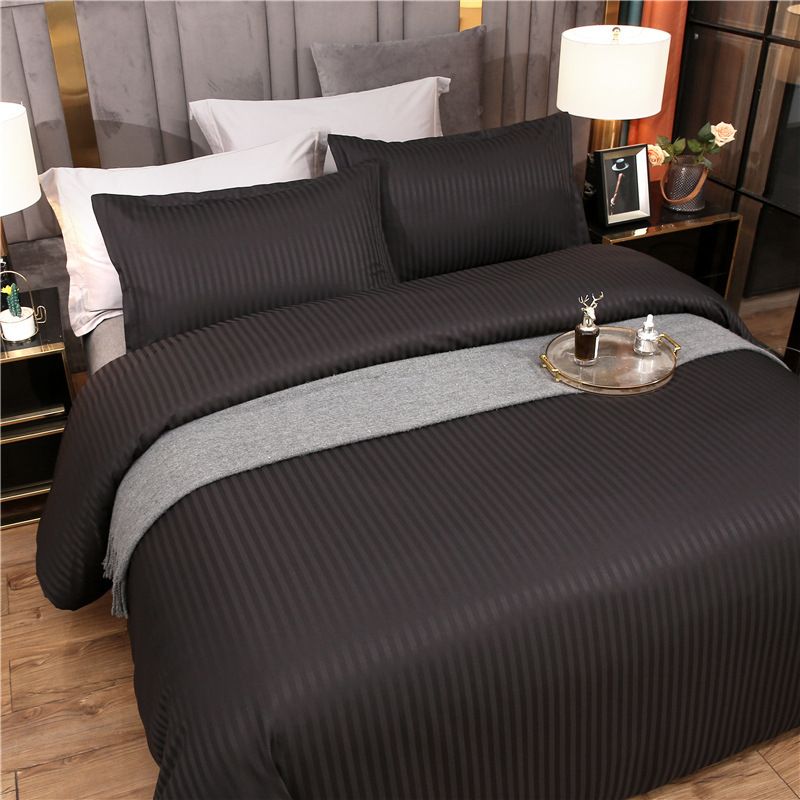 Jacquard-Satin-Bettbezug-Set, luxuriöse 3-teilige Bettwäsche, Kissenbezüge inklusive, knitterfrei, weich_voghion.com