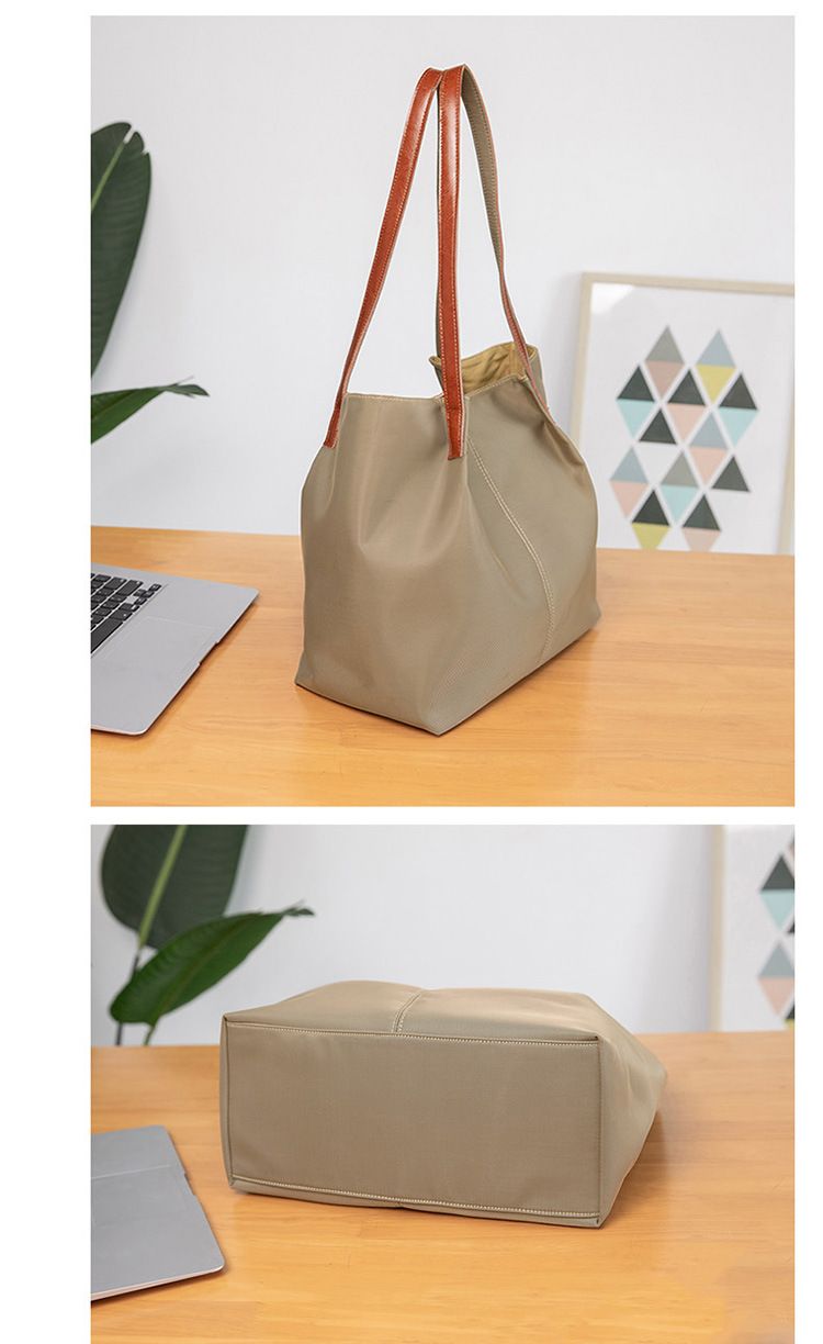 Borsa a tracolla da donna, borsa da donna, borsa a tracolla in tela e nylon, grande, Oxford, semplice, da lavoro, per pendolari_voghion.com
