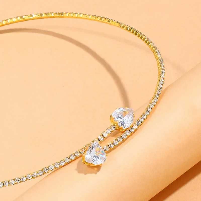 Obesek ogrlice modni nosorogovi veliki biseri srce choker za ženske preprosta odprta ogrlica ogrlica navori nakit_voghion.com