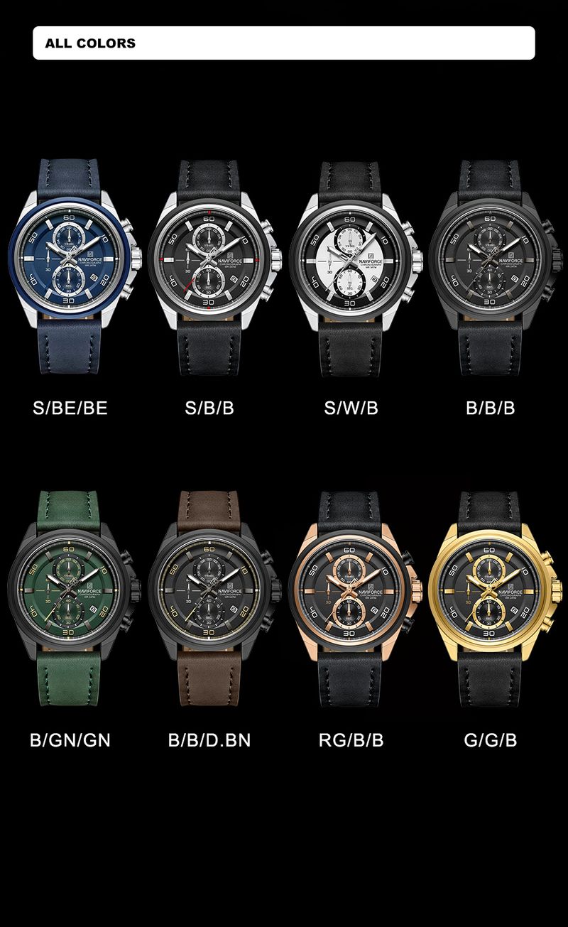 Hands Wristwatches Genuine Leather Strap Alloy Case Casual Watches Dress Watch For Men Waterproof With Date Luminous_voghion.com