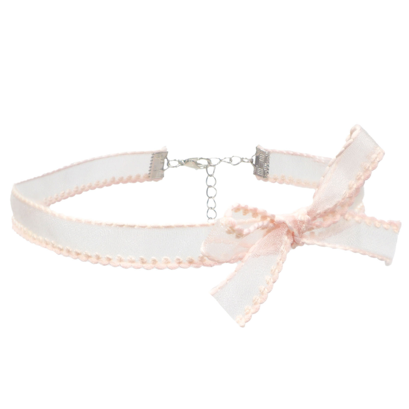 Nuovi accessori: collana da bambina con ciondolo a forma di cuore rosa, girocollo, catena per clavicola, farfalla_voghion.com