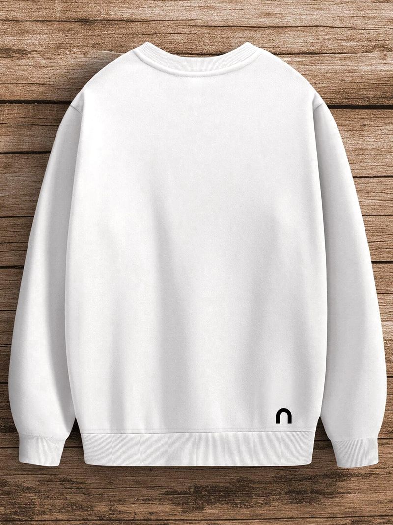 Maglione girocollo in pile polare tinta unita, da uomo, in cotone color caramella, a maniche lunghe, abbigliamento da lavoro_voghion.com