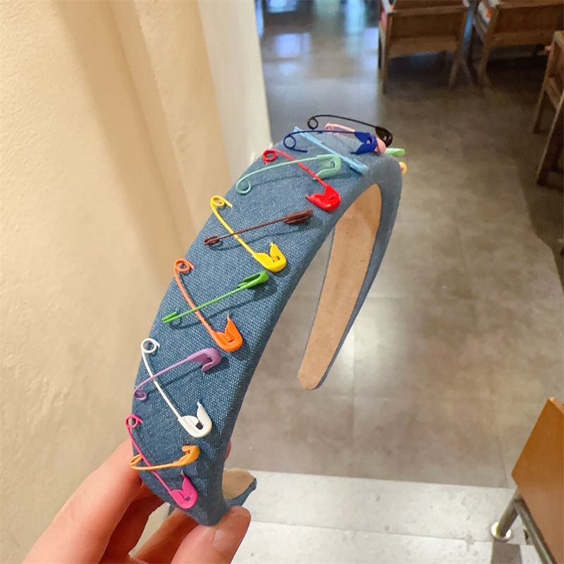 Clip in denim versatile personalizzata, fascia staccabile, bello e alla moda, top con teschio alto, minimalista giapponese e coreano_voghion.com