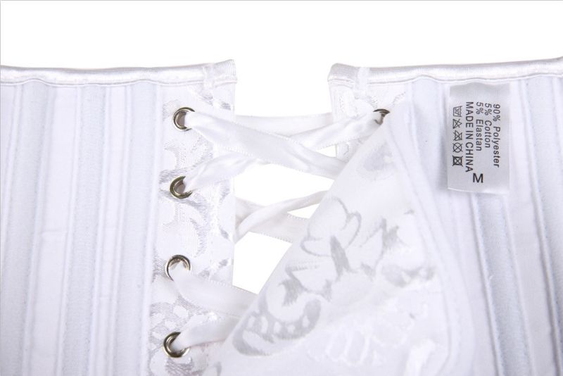 palace corset 24 steel bone girdle waist clip support chest and abdomen shaping garment abdominal belt_voghion.com
