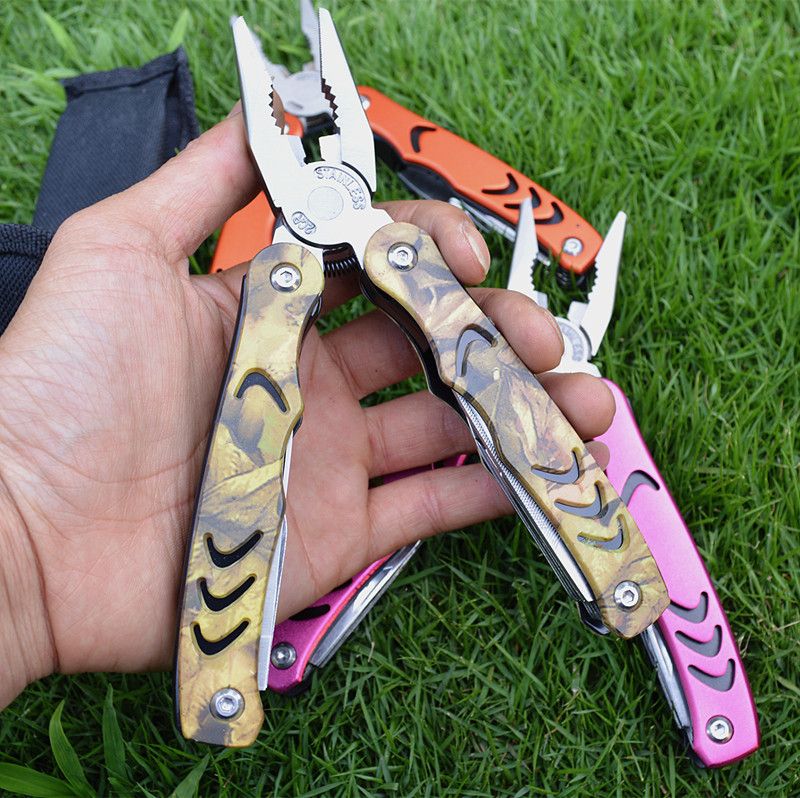 15-Function Survival Multi-Functional Camping Outdoor Tool Folding Pliers Portable Vise_voghion.com