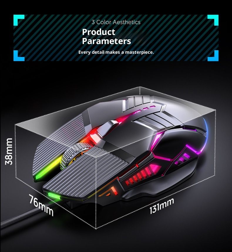 Digitex Digitex New Private Model Wired With Light Silent Mouse For Office And Gaming Universal_voghion.com