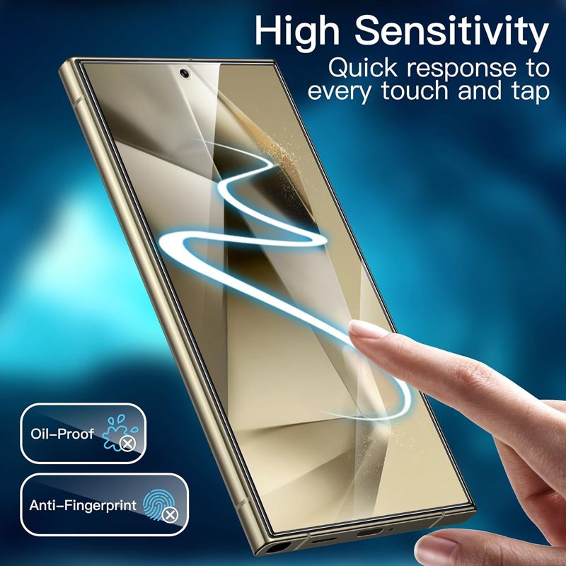 Samsung S24 Cam için Galaxy Ultra Plus Koruyucu Ekran Koruyucu Film için 4PCS Tam Kapak Temperli_voghion.com