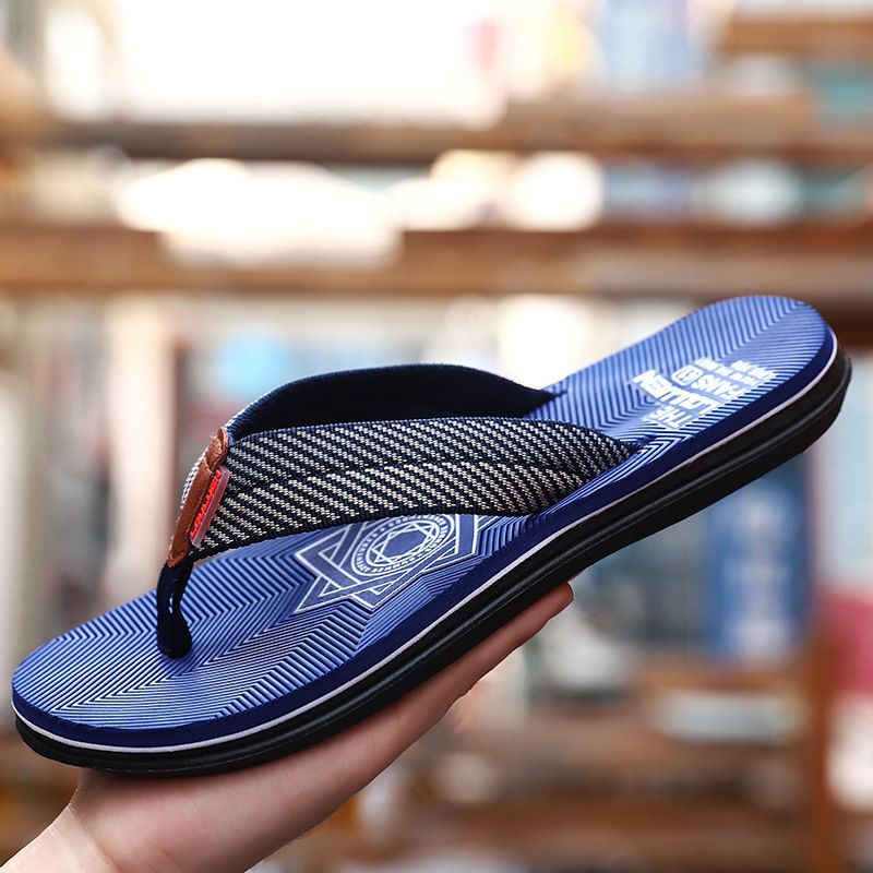 New Beach Herringbone Men In Summer, Non Slip Clip On Feet, Casual Sandals For Outdoor Wear, Trendy Thick Soled Men's_voghion.com