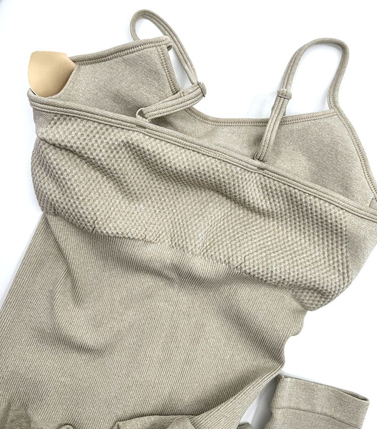 Damkläder Noggrant utvalda nya yogajumpsuits i väststil Vacker ryggjumpsuit i ett stycke Sömlösa kläder Jumpsuit Fitnessdräkt_voghion.com