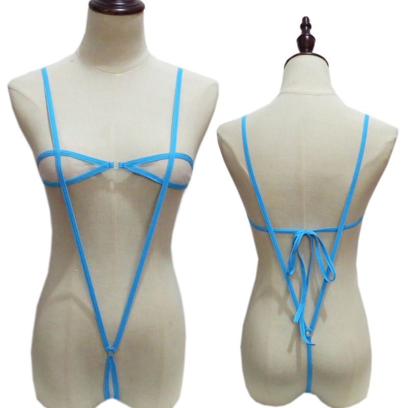 Costume de baie mini pentru femei, costume de baie sexy, transparente, cu trei puncte, tip bikini, model plasă_voghion.com