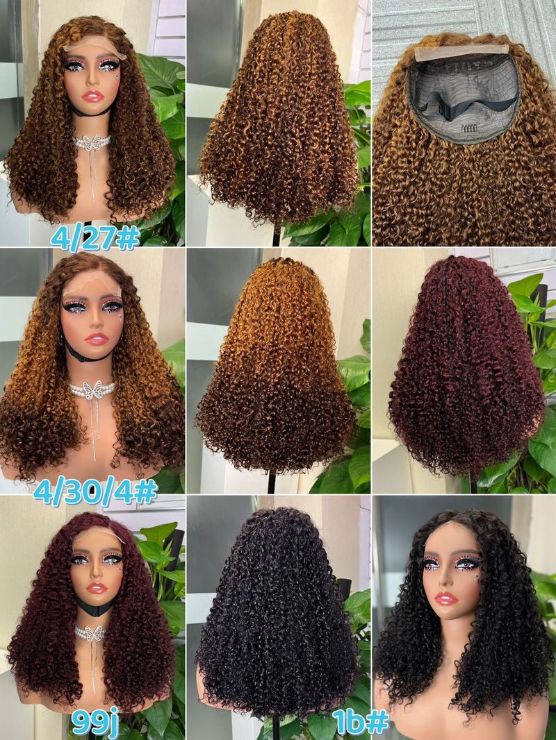 Peruka z ludzkich włosów Kobiety 5x5pissy18 "pixie kręcone peruki Peruka z ludzkich włosów_voghion.com