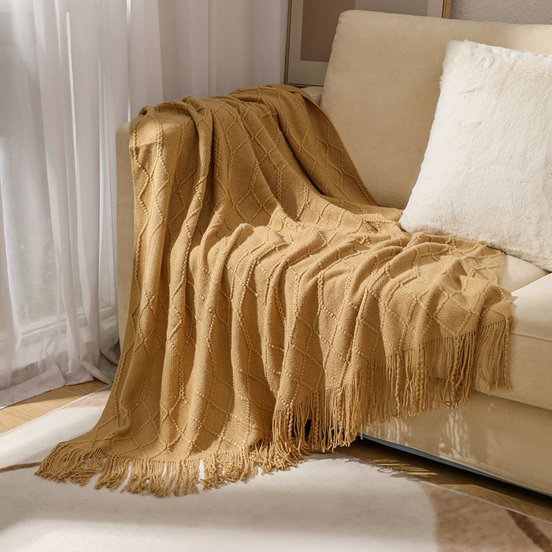 Capa de malha cauda sofá cama lance cobertor de lã nórdica para escritório de inverno_voghion.com