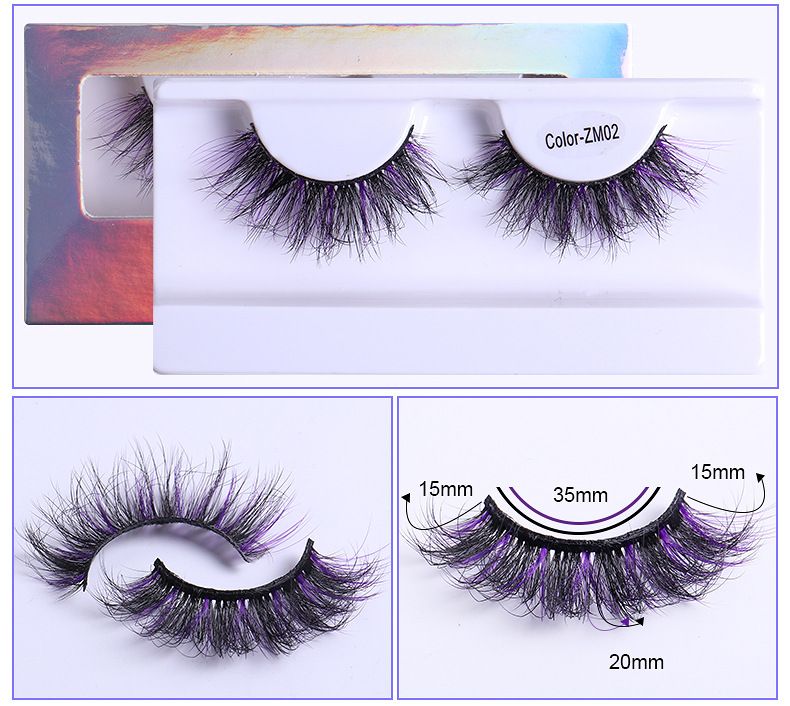 Cross-border eyelashes Europe and the United States and Russia roll-like mink color false eyelashes natural curling false eyelashes whole wholesale_voghion.com