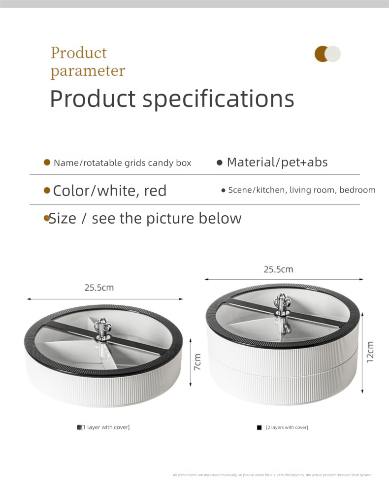 Luxury Plastic Household Living Room Storage With Lid Double Layer Snack Special Candy Box Dried Fruit Plate_voghion.com