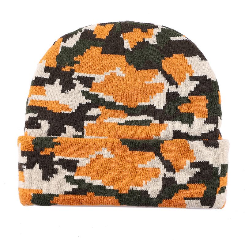 Autumn Winter Warm Leopard Print Knitted Versatile Fashion Round Top Wool Outdoor Cold And Windproof Pullover Hat_voghion.com